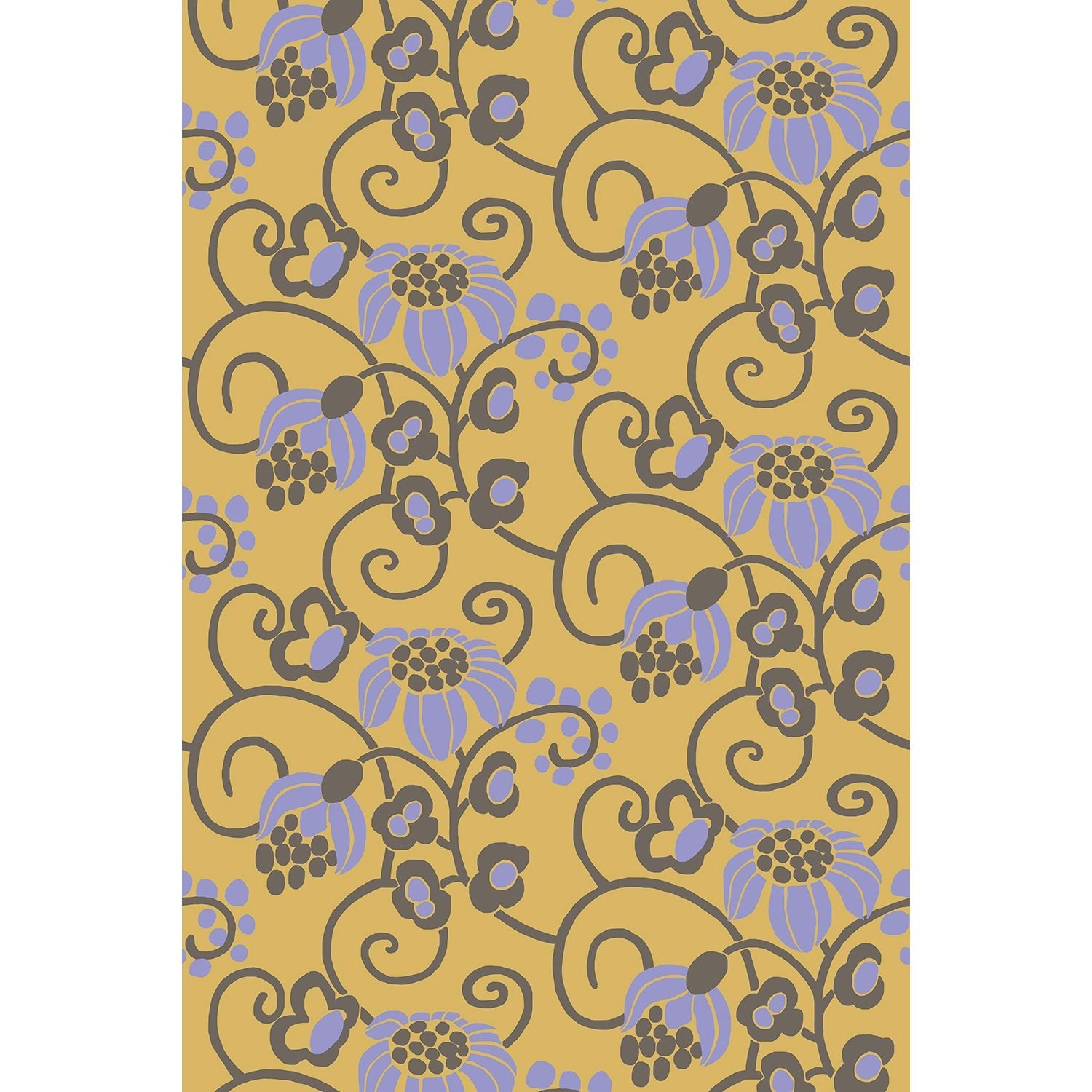 Tapet Gonesse - Original Yellow Lilac - Tapetorama