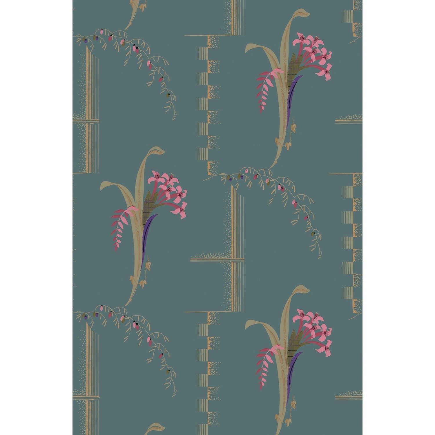 Tapet Liljeholmen - Warm Blue - Tapetorama