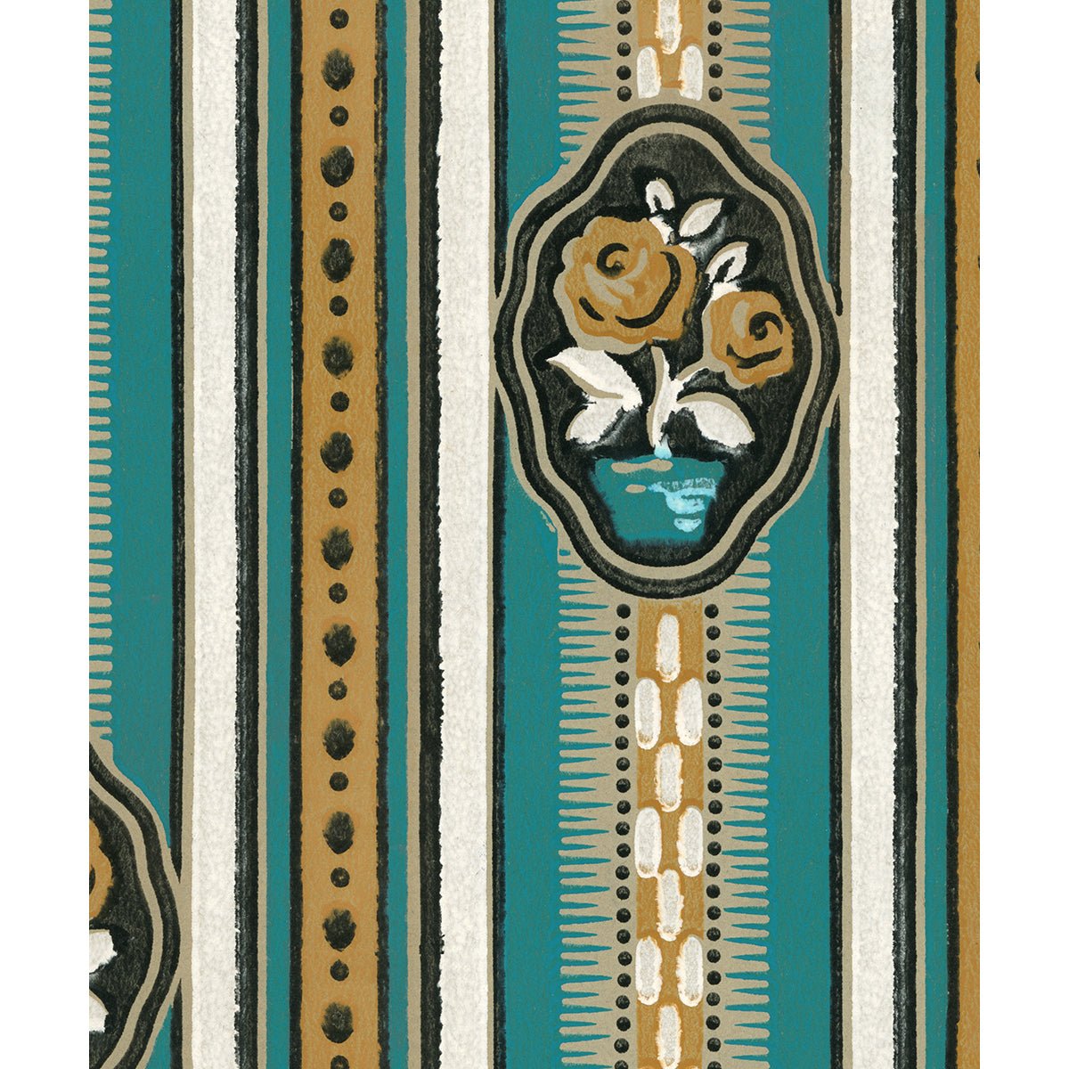 Tapet Madeleine - Teal - Tapetorama