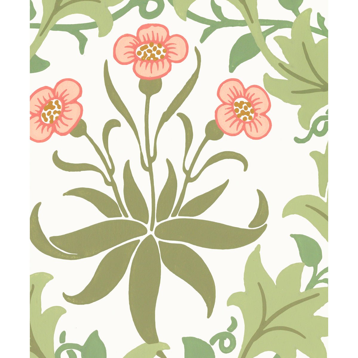 Tapet Morris Celandine - Original Pink/Blue - Tapetorama