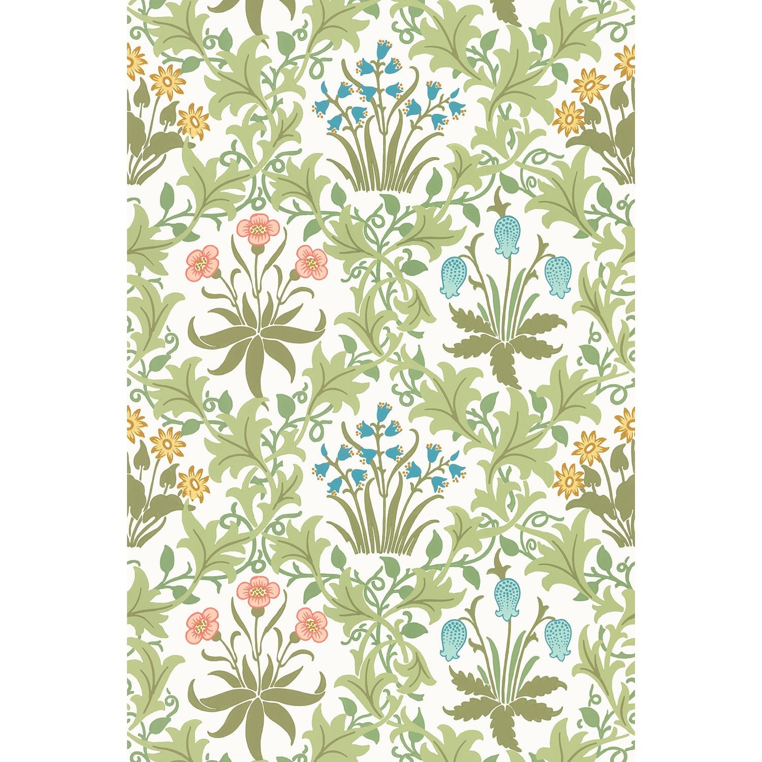 Tapet Morris Celandine - Original Pink/Blue - Tapetorama