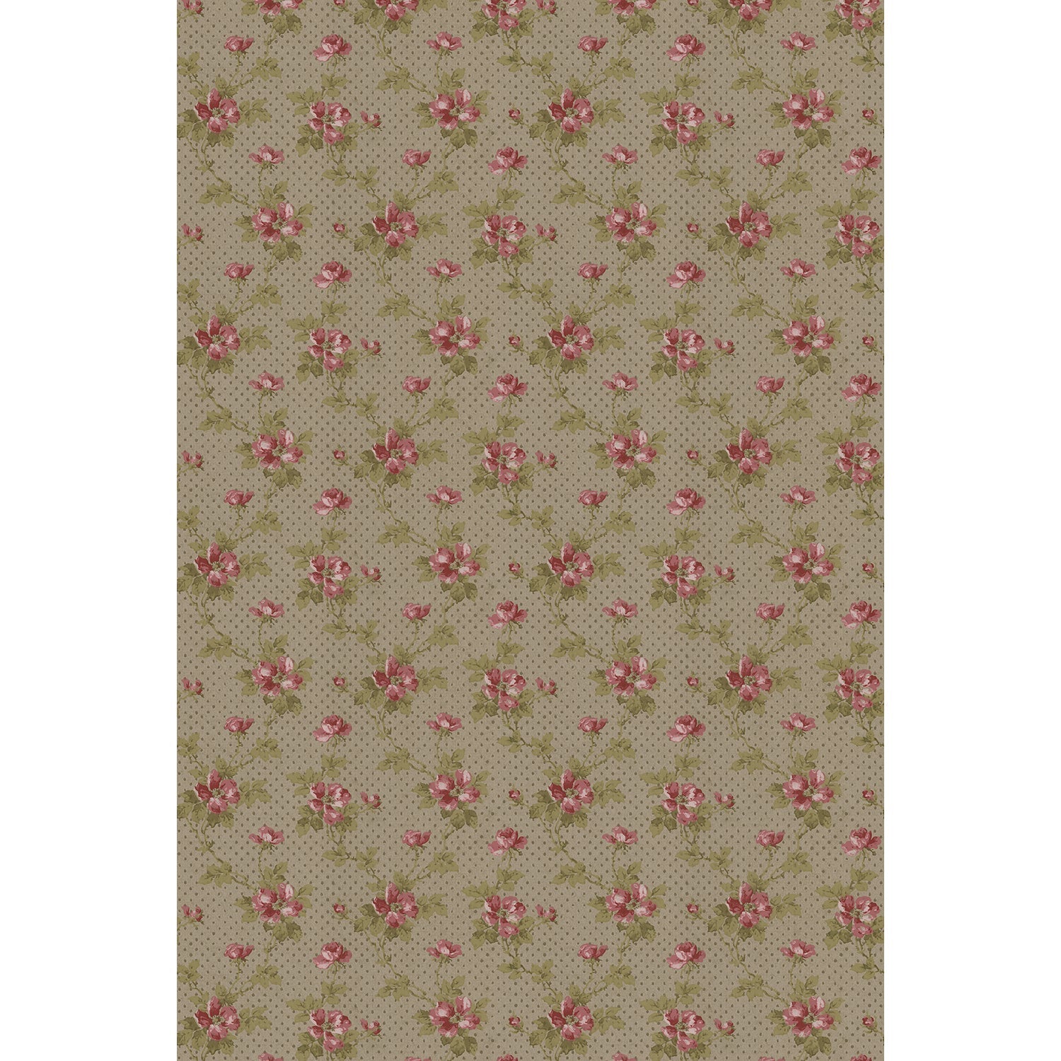 Tapet Östraby - Warm Pink/Green - Tapetorama
