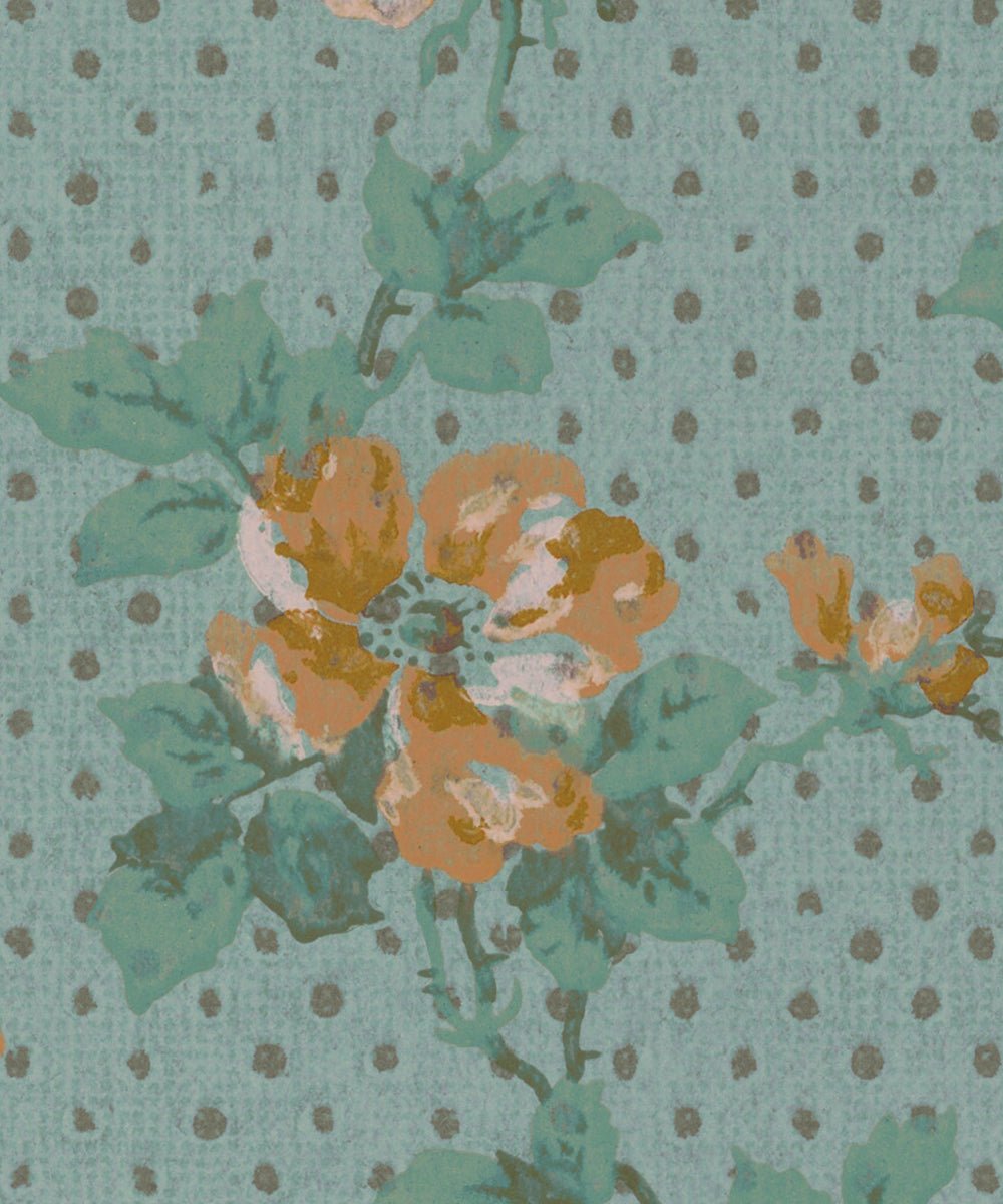 Tapet Östraby - Warm Pink/Green - Tapetorama