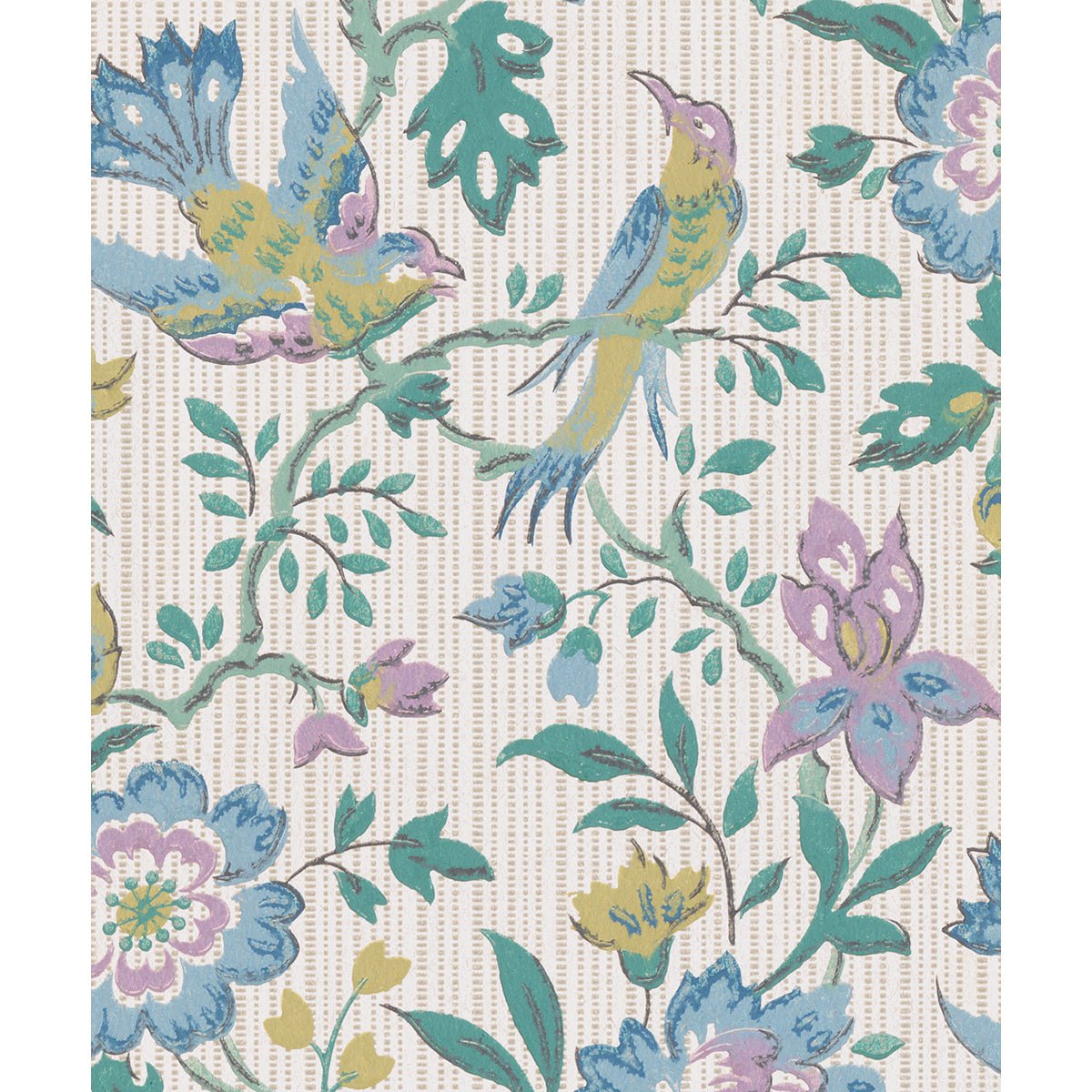 Tapet Shangri - La - Original Green/Lilac - Tapetorama