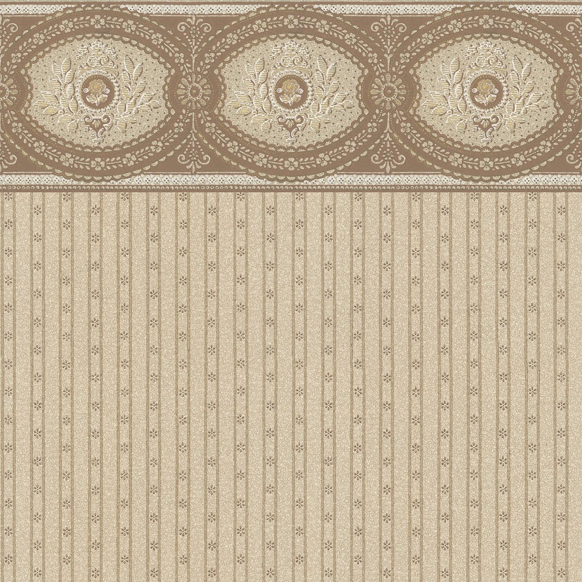 Tapet Stavanger Stripe - Original Light Brown - Tapetorama