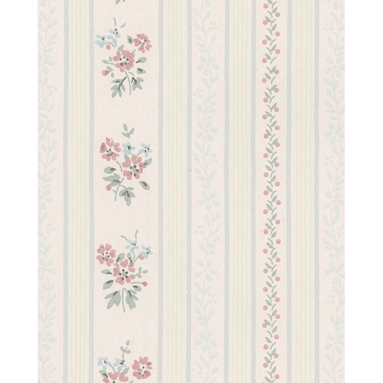 Vintagetapet Band av blommor - Tapetorama