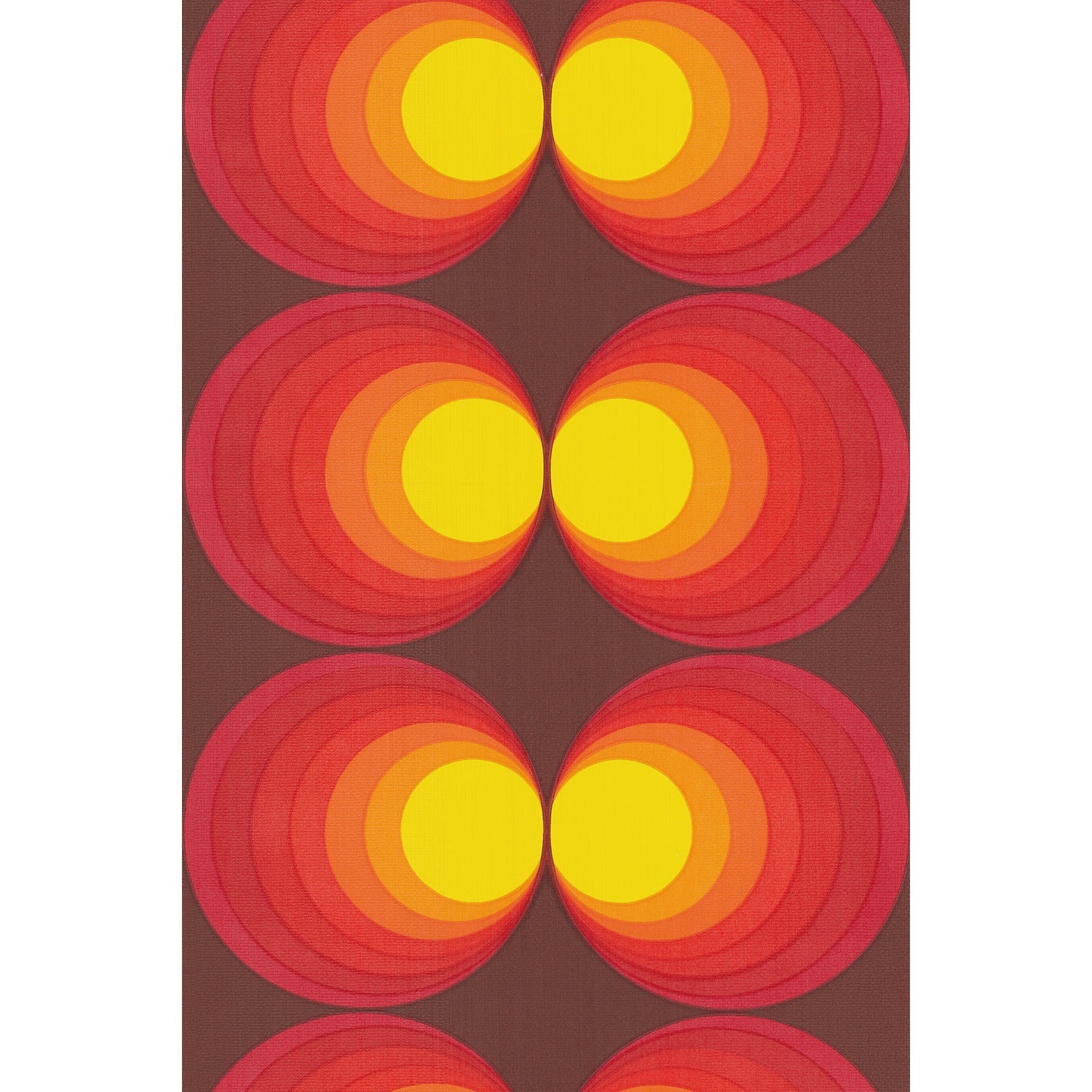 Vintagetapet Ögonkontakt (röd, större) - Tapetorama